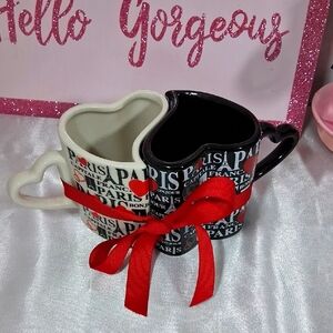 PARIS Custom Ceramic Heart Coffee Mugs